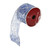 Blue and Silver Abstract Swirls Christmas Wired Craft Ribbon 2.5" x 10 Yards - IMAGE 1