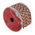 Red and Beige Chevron Wired Christmas Craft Ribbon 2.5" x 10 Yards - IMAGE 1
