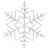 16" White Lighted Snowflake Christmas Window Silhouette - IMAGE 2