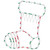 Lighted Stocking Silhouette Window Christmas Decoration - 18" - Red and Green - IMAGE 5