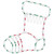 Lighted Stocking Silhouette Window Christmas Decoration - 18" - Red and Green - IMAGE 4