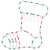 Lighted Stocking Silhouette Window Christmas Decoration - 18" - Red and Green - IMAGE 2