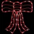 Lighted Bow Christmas Window Silhouette Decoration - 14" - Red - IMAGE 1