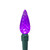 LED Faceted C6 Christmas Lights - Purple - 23' Green Wire - 70ct - IMAGE 4