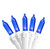 50-Count Blue LED Mini Christmas Light Set, 16.25ft White Wire - IMAGE 1
