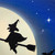 LED Lighted Fiber Optic Witch Flying Over Haunted House Halloween Canvas Wall Art - 11.75" x 15.75" - IMAGE 6