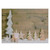 LED Lighted Flickering Candles and Winter Wooden Trees Canvas Wall Art 12" x 15.75" - IMAGE 1