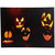 LED Lighted Silly and Spooky Jack-O-Lanterns Halloween Canvas Wall Art 15.75" x 12" - IMAGE 1