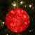 6” Red LED Christmas Crystal Sphere Hanging Outdoor Decoration - IMAGE 3