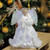 14" Lighted Fiber Optic Angel with White Gown Christmas Tree Topper - IMAGE 3