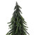 14" Green Glitter Weeping Mini Pine Christmas Tree in Burlap Covered Vase - Unlit - IMAGE 2
