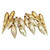 36ct Champagne Gold 2-Finish Christmas Asymmetrical Ornaments 8" - IMAGE 3