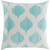 18" Blue and White Contemporary Geometric Square Throw Pillow Cover - IMAGE 1