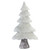 17.25" White Faux Fur Birch Tree Christmas Decoration - IMAGE 1