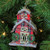 5" Red and White Plaid Glitter Snow Covered Barn Christmas Ornament - IMAGE 5