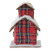 5" Red and White Plaid Glitter Snow Covered Barn Christmas Ornament - IMAGE 4