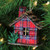 Plaid Country Cabin Christmas Ornament - 4.25" - Red - IMAGE 5