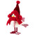 Bird with Scarf and Winter Hat Christmas Standing Figure - 8.5" - Red and White - IMAGE 4