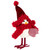 Bird with Scarf and Winter Hat Christmas Standing Figure - 8.5" - Red and White - IMAGE 5