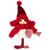 Bird with Scarf and Winter Hat Christmas Standing Figure - 8.5" - Red and White - IMAGE 1