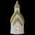 6" Home Sweet Home White and Gold Ceramic House with Light Figurine - IMAGE 3