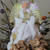 12" Lighted Fiber Optic Angel in Gold and Cream Gown with Harp Christmas Tree Topper - IMAGE 3