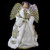 12" Lighted Fiber Optic Angel in Gold and Cream Gown with Harp Christmas Tree Topper - IMAGE 2