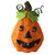 10.75" Orange Lighted Sisal Happy Face Jack-O-Lantern Pumpkin Halloween Outdoor Decoration - IMAGE 1