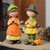 Set of 2 Traditionally Dressed Boy and Girl Pilgrim Thanksgiving Figurines 7.5" - IMAGE 5