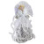 16" White and Silver Lighted Angel Sequined Gown Christmas Tree Topper - IMAGE 2