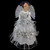 16" White and Silver Lighted Fiber Optic Angel Sequined Gown Christmas Tree Topper - IMAGE 2