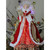 16" Lighted Fiber Optic Angel in Garnet Red Coat with Harp Christmas Tree Topper - IMAGE 3