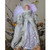 16" Lighted Fiber Optic Angel in Silver Gingham Coat Christmas Tree Topper - IMAGE 5