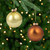 2-Finish Glass Ball Christmas Ornaments - 2.5" (65mm) - Gold and Bronze - 9ct - IMAGE 6