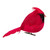 Cardinal Bird Clip-on Christmas Ornament - 5" - Red and Black - IMAGE 1