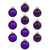 Shiny and Matte Purple Glass Ball Christmas Ornaments - 1.5" (40mm) - Purple - 10ct - IMAGE 2