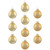 10ct Shiny and Matte Champagne Gold Glass Ball Christmas Ornaments 1.75" (45mm) - IMAGE 2
