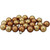24ct Gold and Bronze Glass 2-Finish Christmas Ball Ornaments 1" (25mm) - IMAGE 2