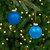 2-Finish Christmas Glass Ball Ornaments - 1.5" (40mm) - Blue - 10ct - IMAGE 3