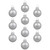 2-Finish Christmas Glass Ball Ornaments - 1.5" (40mm) - Silver - 10ct - IMAGE 2
