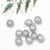 2-Finish Christmas Glass Ball Ornaments - 1.5" (40mm) - Silver - 10ct - IMAGE 6
