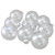 9ct Clear and Silver Iridescent Glass Christmas Ball Ornaments 2.5" (65mm) - IMAGE 1