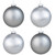 Shiny and Matte Christmas Glass Ball Ornaments - 4" (100mm) - Silver - 4ct - IMAGE 2