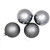 Shiny and Matte Christmas Glass Ball Ornaments - 4" (100mm) - Silver - 4ct