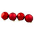 4ct Red and Gold 2-Finish Glass Christmas Ball Ornaments 4" (100mm) - IMAGE 1