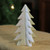 6.5” Shimmery Gold and White Christmas Tree Figurine - IMAGE 2