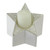 4" White and Champagne Gold Glittered Star Pillar Candle Holder - IMAGE 1