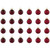 Multi Finish Glass Christmas Ball Ornaments - 1" (25mm) - Burgundy Red - 24ct - IMAGE 2