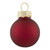 Multi Finish Glass Christmas Ball Ornaments - 1" (25mm) - Burgundy Red - 24ct
