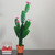 31" Artificial Prickly Pear Cactus Plant with Bright Pink Flowers - IMAGE 2